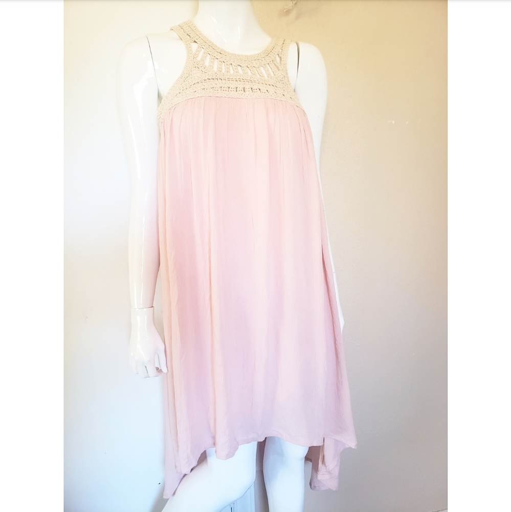 Chelsea & Violet Pink Knitted Front Detail Dress